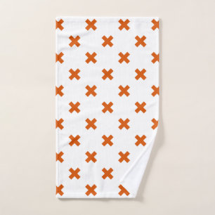 Crochets orange sur blanc