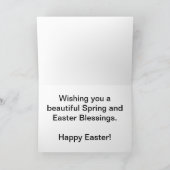 Crock of Peonies Large Font Easter Kaart (Binnen)