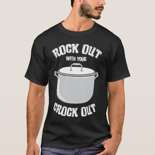 crock pot text  pressure cooker  cooking fun t-shirt (Voorkant)