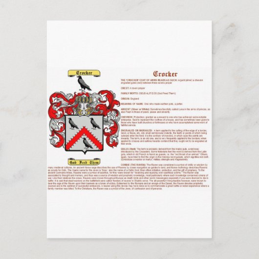 crocker (betekenis) briefkaart (Voorkant)