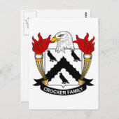 Crocker Family Crest Briefkaart (Voorkant / Achterkant)