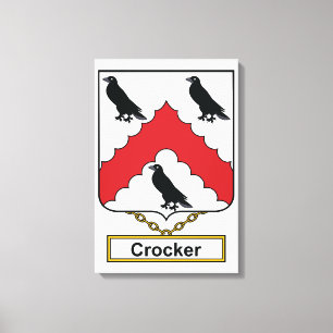 Crocker Family Crest Canvas Afdruk