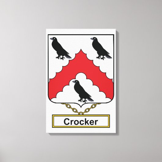 Crocker Family Crest Canvas Afdruk (Voorkant)