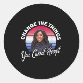 Crockett Change The Things You Cannot Accept Ronde Sticker (Voorkant)