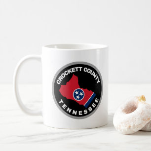 Crockett County patch embleem koffiekopje Koffiemok