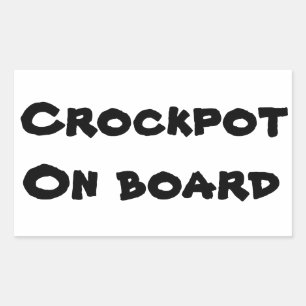 Crockpot aan boord Slow Driver Bumpersticker Rechthoekige Sticker