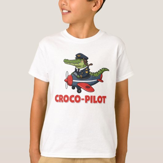 Croco-piloot stijgt hoog t-shirt (Voorkant)