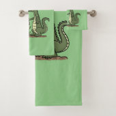 Crocodile alligator drôle avec un panneau dessin a (En situation)