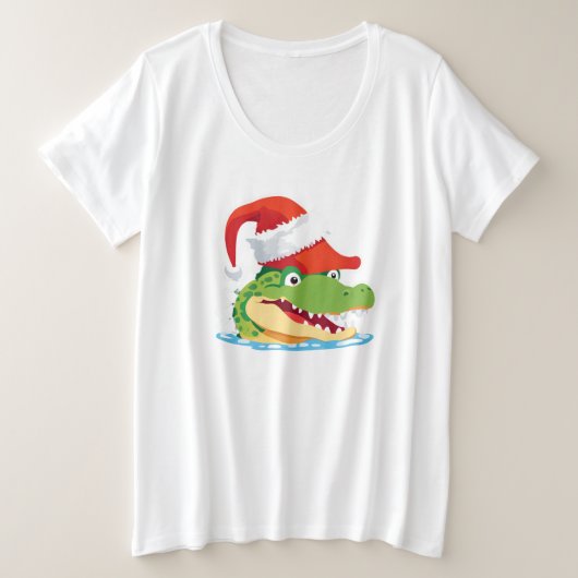 Crocodile alligator Père Noël Costume de Noël Squa (Design devant)