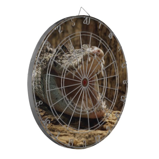 Crocodile Alligator Reptile Wildlife Dart Board Dartbord (Voorkant Links)