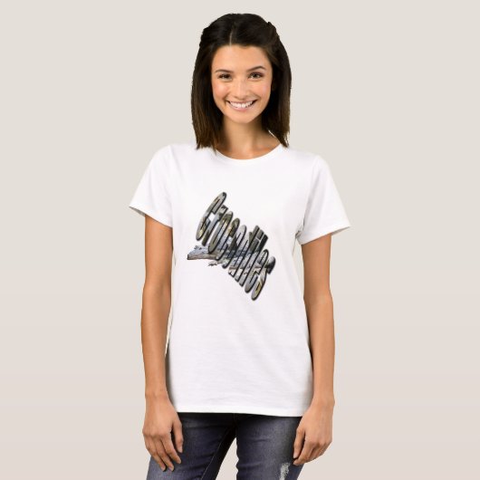 Crocodile australien Logo et Croc, Tshirt dames (Devant entier)