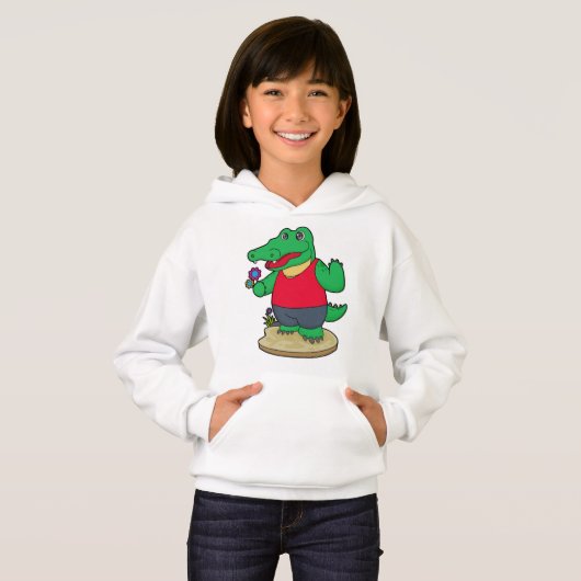 Crocodile aux fleurs (Devant entier)