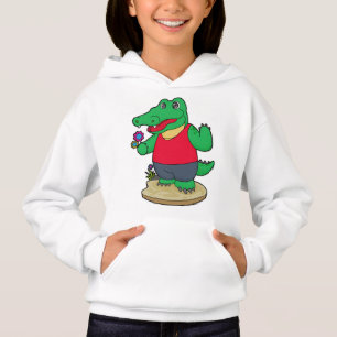 Crocodile aux fleurs
