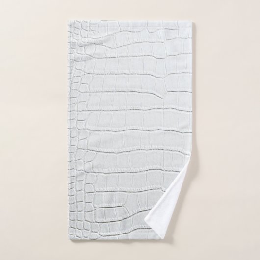 Crocodile blanc - Impression (Serviette à main)