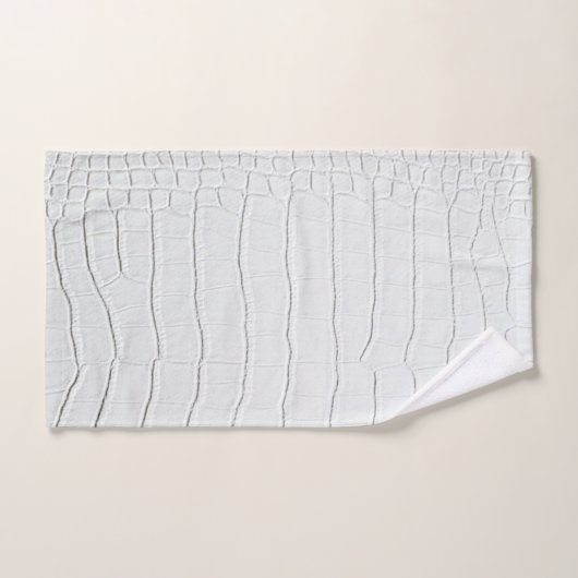 Crocodile blanc - Impression (Serviette à main)