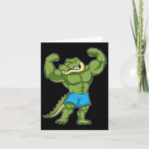 Crocodile Bodybuilder Bodybuilding Sports Kaart