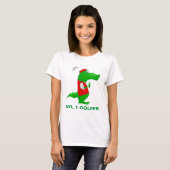 Crocodile Cartoon Golfer T-shirt (Voorkant volledig)