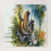 Crocodile Charm REF172 - Watercolor Legpuzzel (Horizontaal)