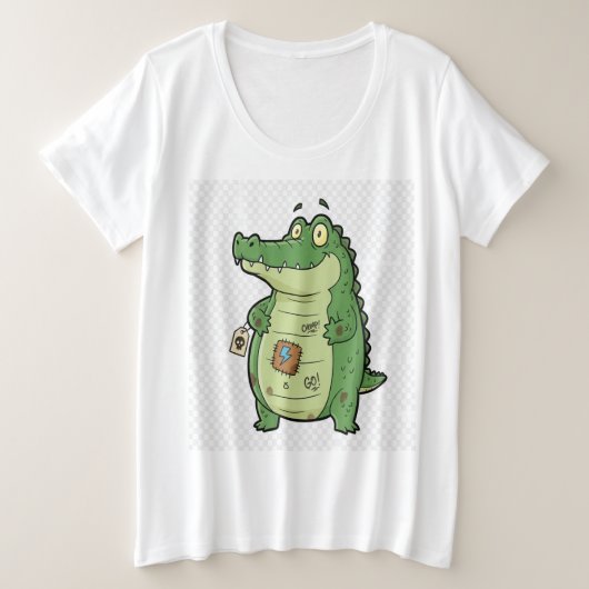 Crocodile cool de dessin animé - Design animal esp (Design devant)