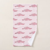 Crocodile de couleur rose de l'eau Safari bébé enf (Serviette à main)