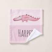 Crocodile de couleur rose de l'eau Safari bébé enf (Gant de toilette)
