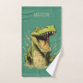 Crocodile de texte personnalisé (Serviette à main)