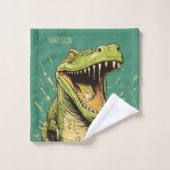 Crocodile de texte personnalisé (Gant de toilette)