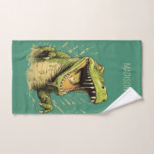 Crocodile de texte personnalisé (Serviette à main)