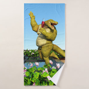 Crocodile drôle Champagne Fête Piscine Art
