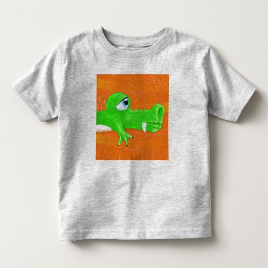 Crocodile drôle, t-shirt (Devant)