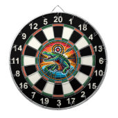 Crocodile en Lake Target Circle Dartbord (Voorkant)