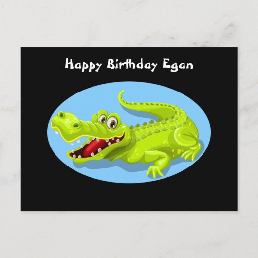 Crocodile Funny Birthday Briefkaart (Voorkant)