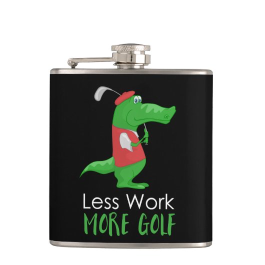 Crocodile Golfer Grappig Heupfles (Voorkant)