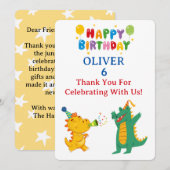 Crocodile & Hippo Thank You Card - Fun Bedankkaart (Voorkant / Achterkant)