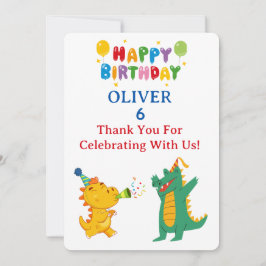 Crocodile & Hippo Thank You Card - Fun Bedankkaart