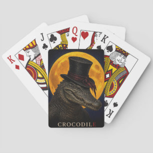 Crocodile Hoedje Gotische Surrealistiek Pokerkaarten