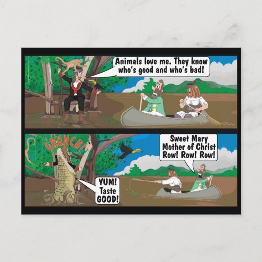 CROCODILE JOKE BRIEFKAART (Voorkant)