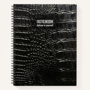 CROCODILE LEATHER NOTITIEBOEK