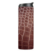 Crocodile leather patternabstract,alligator,animal thermosbeker (Gedraaid links)