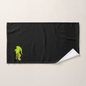 Crocodile mignon sur serviette de bain noire (Serviette à main)