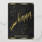 Crocodile Noir Cuir Imprimer Bonne Carte De Vacanc (Recto)