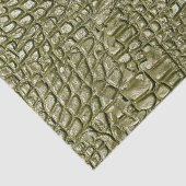 Crocodile Print Gold Green Tissuepapier (Detail)