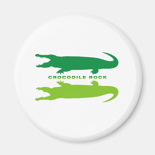 Crocodile Reflection (groen) Magneet (Voorkant)