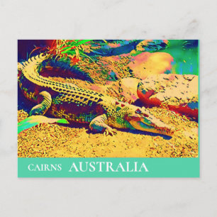 Crocodile reptile Queensland Australië reizen Briefkaart