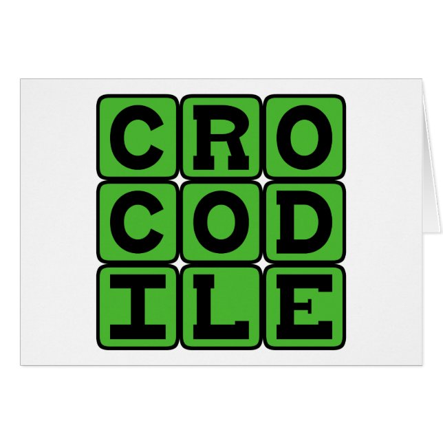 Crocodile, Reptile semi-aquattique (Devant horizontal)