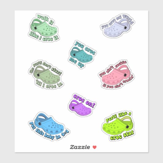 crocs citeert grappige stickerspack sticker (Vel)