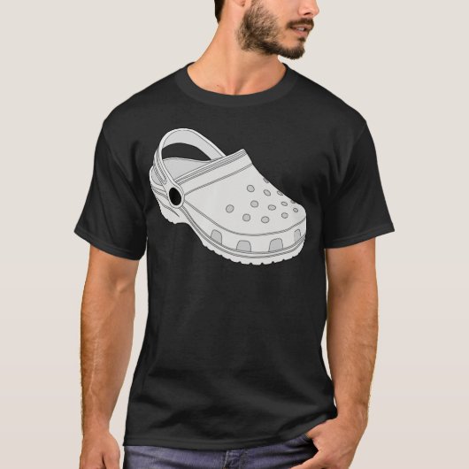 Crocs Clog shoe white Classic T-Shirt (Voorkant)