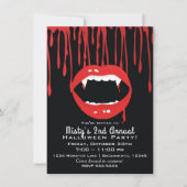Crocs de Vampire & Sang Dracula Invitation Hallowe (Devant)