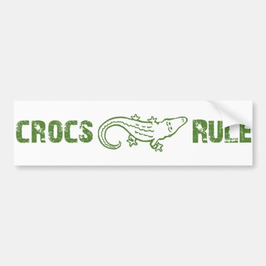Crocs Rule Bumpersticker (Voorkant)