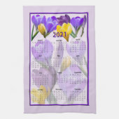 Crocus 2021 keukenhanddoek voor kalender (Verticaal)